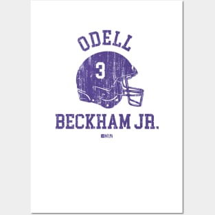 Odell Beckham Jr. Baltimore Helmet Font Posters and Art